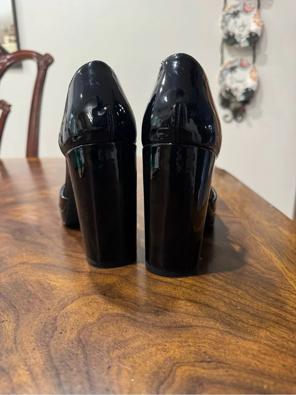 Madden Girl Black Patent Mary Jane Platform Heels